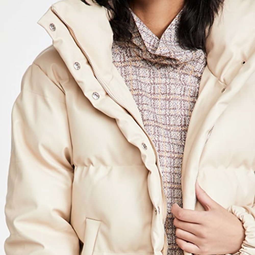 En Saison Faux Leather Puffer Jacket